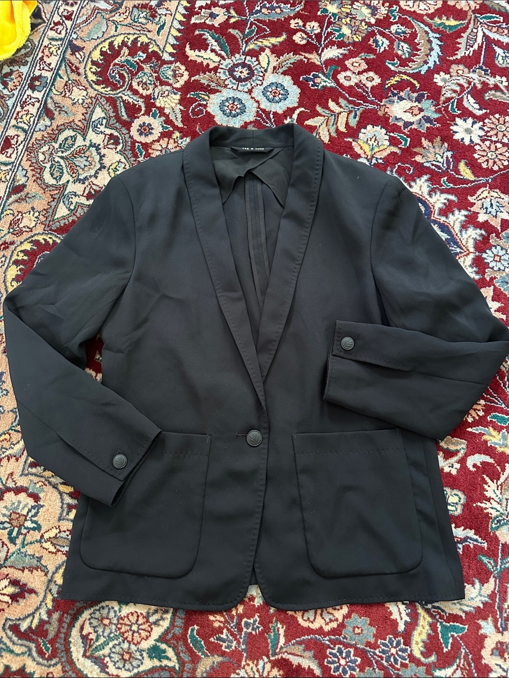 RAG & BONE Black Women's Blazer Jacket - Classic Single-Button